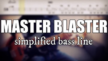 Master Blaster - Stevie Wonder | Simplified bass line with tabs #65