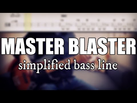 Master Blaster - Stevie Wonder | Simplified bass line with tabs #65