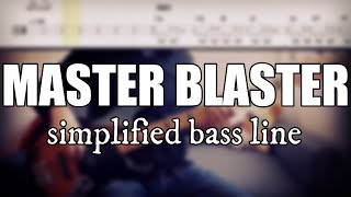 Master Blaster - Stevie Wonder Simplified Bass Line With Tabs