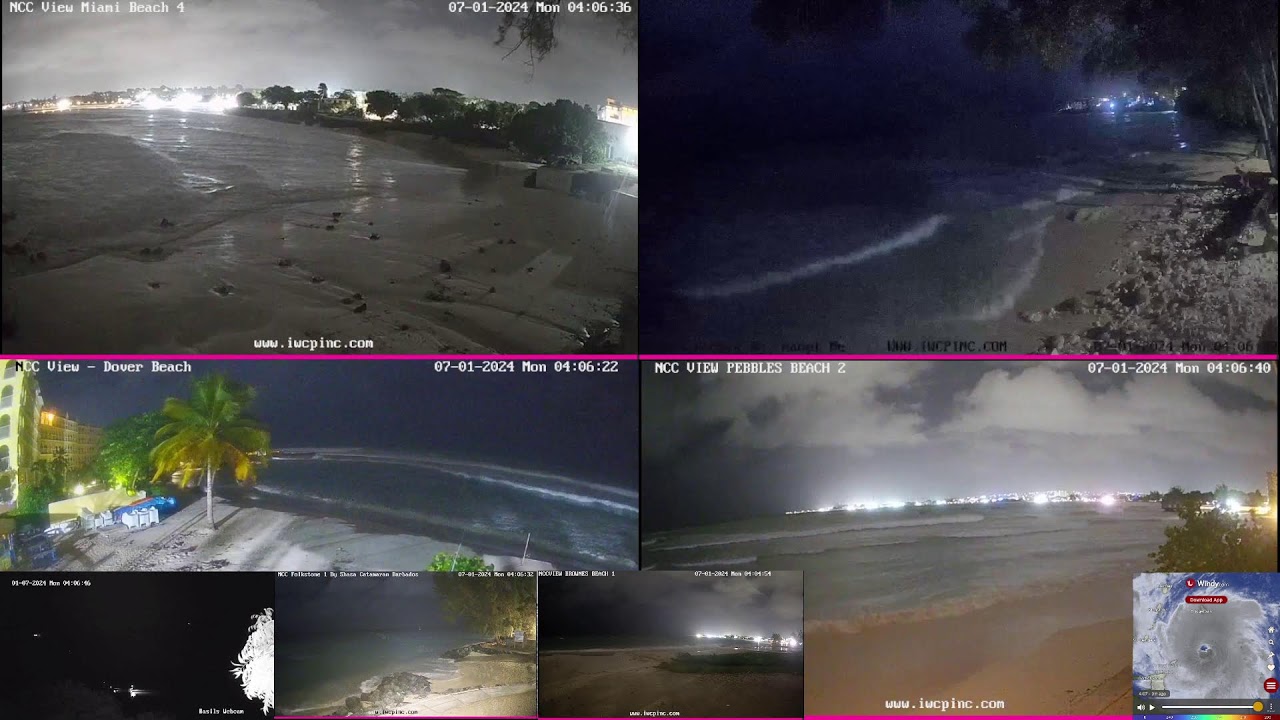 Hurricane Beryl Live Cameras Barbados, St. Vincent, Grenada YouTube