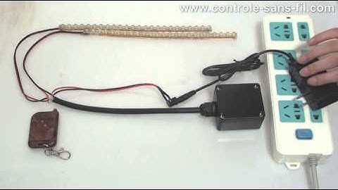 Kit Commande Radio Sortie la Puissance Mode Triggering 2 Canaux 12V Contrôle les 2 Lampes LED