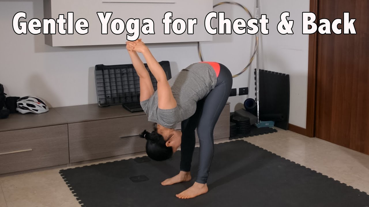 10 min Yoga Stretch for Chest & Back YouTube
