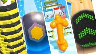 Stack Ball vs Action Balls vs Tall Man Run vs Going Balls #58 I Satisfying Mobile Game
