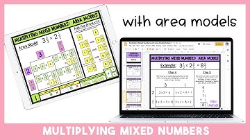 Multiplying Mixed Numbers with Area Models Tutorial Video