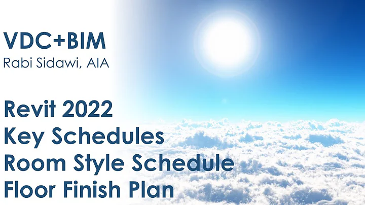 Revit 2022 Key Schedules - Room Style Schedule - Floor Finish Plan 4K