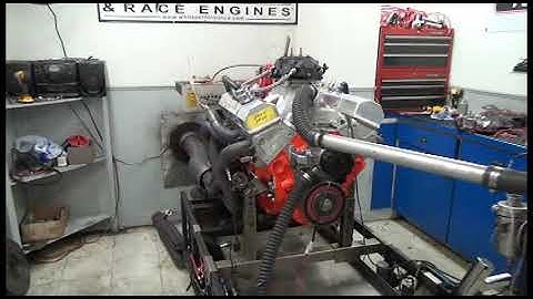 SBC 583HP 383 STROKER ENGINE DYNO RUN FOR JACKIE PRICE BY WHITE PERFORMANCE AND MACHINE