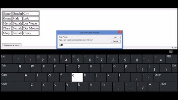JavaScript Code to Insert Rows and Columns into HTML Table and Delete Table Rows and Columns