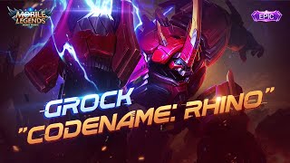 Grock New Skin Codename Rhino Mobile Legends Bang Bang