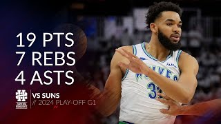 Karl-Anthony Towns 19 pts 7 rebs 4 asts vs Suns 2024 PO G1