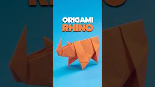 Origami Rhino 🦏 | Easy Paper Rhino | DIY Animal Craft #Shorts @VENTUNOART