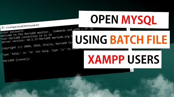 How to open MySQL using batch file - XAMPP USERS LIFE HACK [SOLVED]
