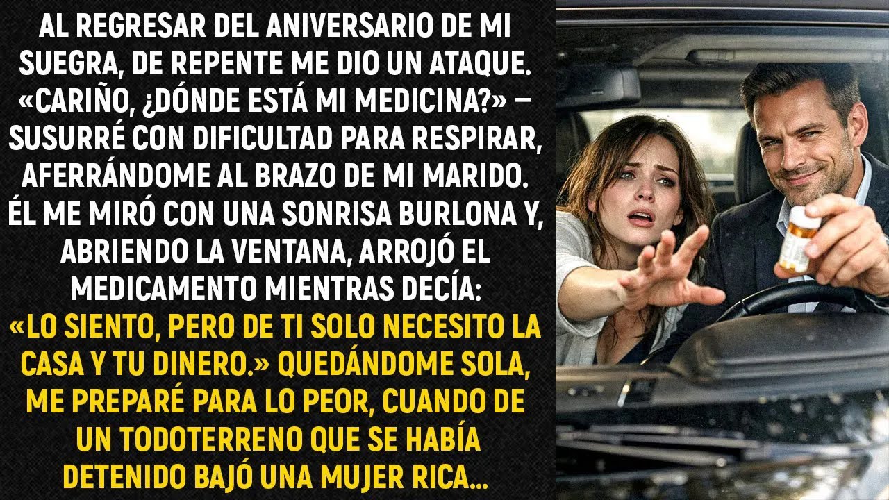 Al regresar del aniversario de mi suegra, de repente me dio un ataque «Cariño, ¿dónde está mi