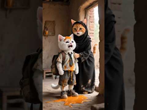 شوف القط مياو حصل معاه ايه في المدرسه مش هتصدق Shorts Ai Cat Viral