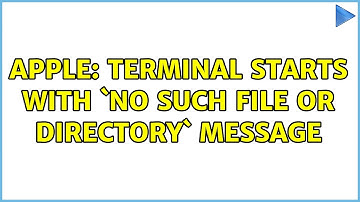 Apple: terminal starts with `no such file or directory` message