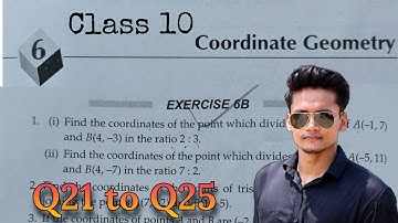 Coordinate Geometry Ex 6B Q21 to Q25  Class 10 RS Aggarwal | CBSE | New syllabus | Rajmith study