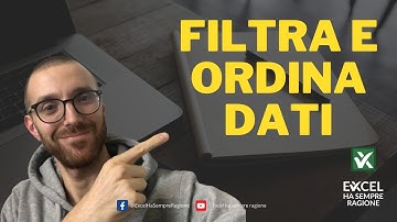 Come fare un filtro in Excel e ordinare i dati