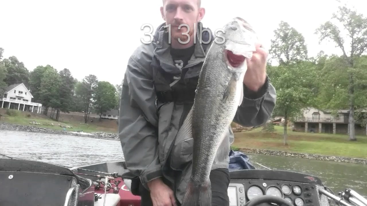 Lake Norman fishing in a storm (Lake Lookout at the end) - YouTube