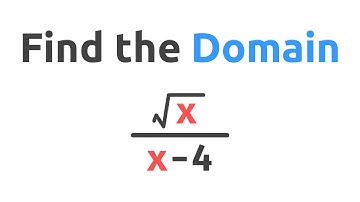 How to Find the Domain of a Square Root Function with a Fraction - Sqrt(x)/(x-4)