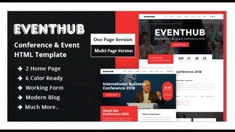 Eventhub - Conference & Event HTML Template | Themeforest Download