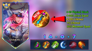 NEW ROSE GOLD METEOR META IN FREYA???🤔 ( MUST TRY THIS ITEM ) FREYA BEST BUILD 2025 - MLBB