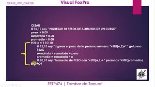 VFP Capitulo 8 - Ciclos - For / Endfor