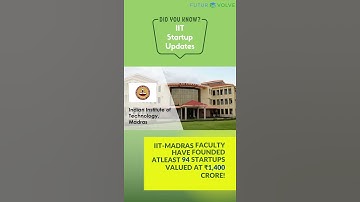 IIT incubated Startups | IIT Madras- faculty founded 94 startups valued at ₹1,400 crore!