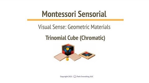 Montessori Sensorial 03-10 Trinomial Cube (Chromatic) - A