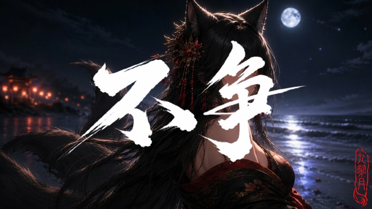 【中國風 - 不爭】你的名 我輕輕從唇邊放掉 🎧 YT十二弦月－九黎月｜潮流R&B原創【Official Lyric Video】