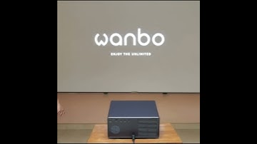 Wanbo X5 Pro projector uses a desktop stand to project on the screen  #wanbo #x5pro#projector