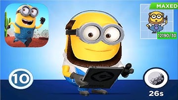 Minion rush Grandpa minon costume COMMON upgrade 1 to MAXED gameplay walkthrough android ios