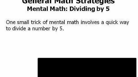 GRE: Mental Math Dividing by 5