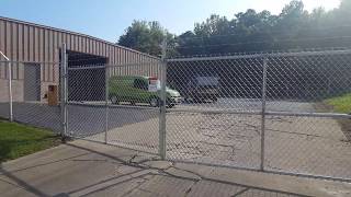 Electric Gate Opener's Installed on Double Chain Link Swing Gate