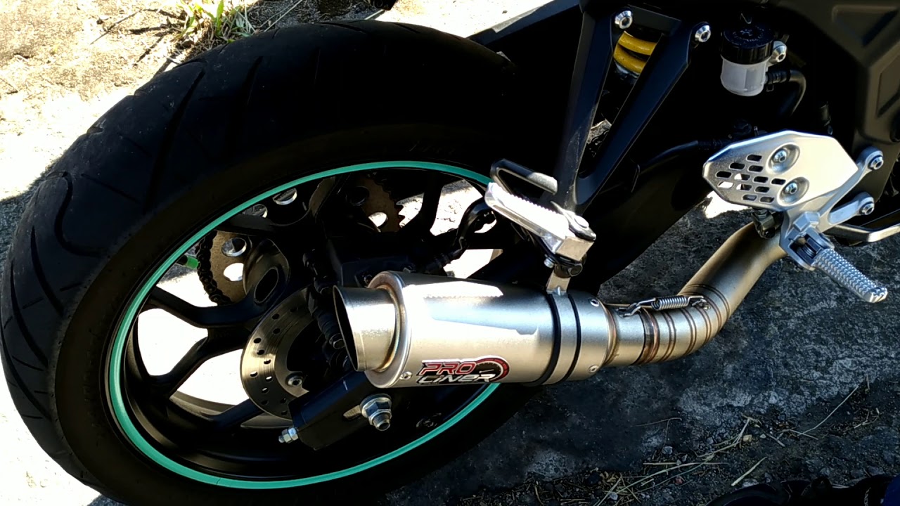 Yamaha R25 - Proliner TR1 Full System Exhaust - YouTube