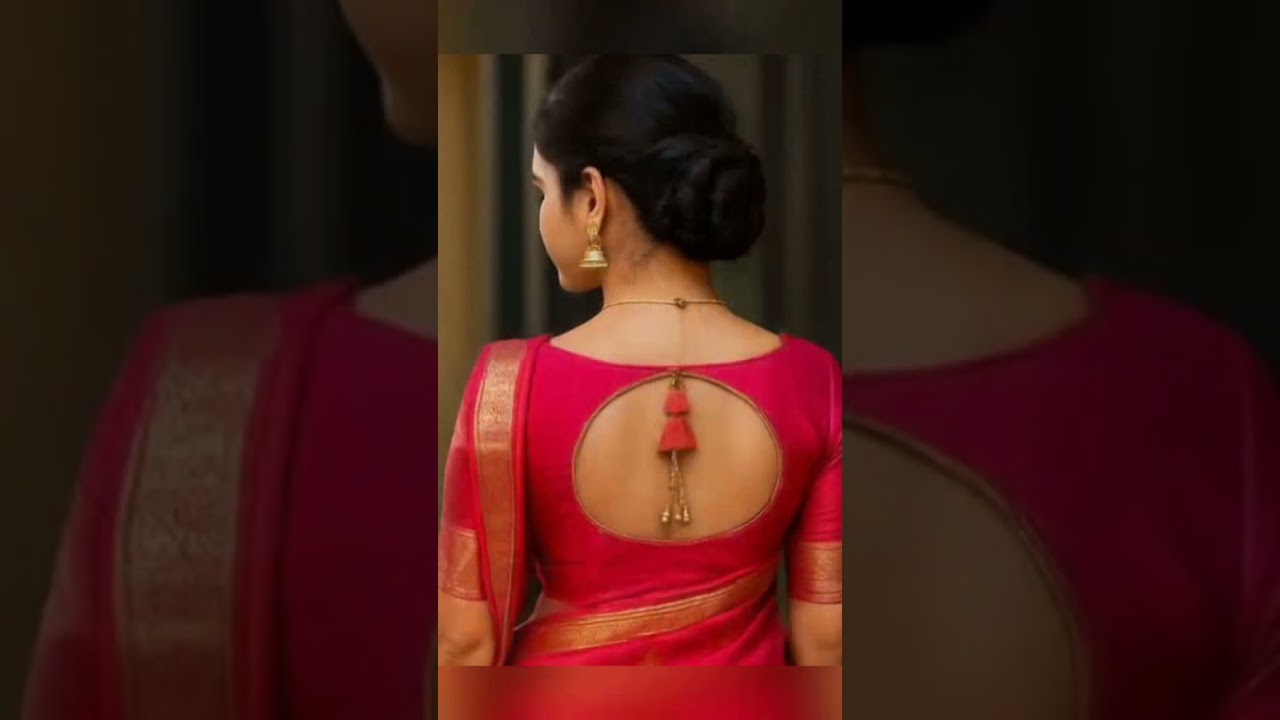 latest blause designs back neck blouse design's trending