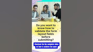 Use validation group to validate the form layout fields in #oracle Visual Builder #shorts #vbcs
