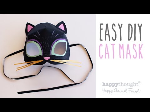 Cat Animal Card Cardboard Mask 3 Fast Dispatch Made In The UK 