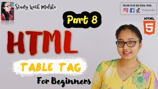 HTML Tutorials for Beginners in Sinhala | HTML table tag 😱 | Lesson 08