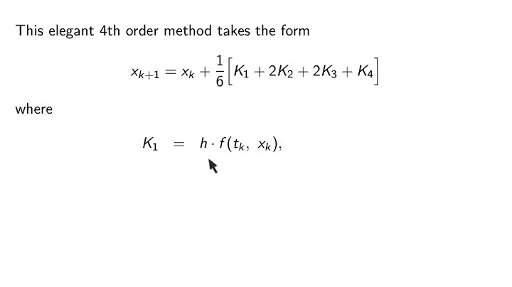 ch9 6. The classical 4th order Runge-Kutta method. Wen Shen