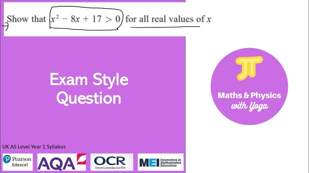 show-that-x-2-8x-17-is-greater-than-0-a-typical-exam-question-for