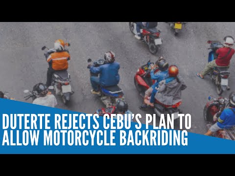 Duterte rejects Cebu’s plan to allow motorcycle backriding