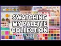 Swatching my palette collection  part 1  up to 20  chelsea baxter