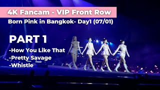 4K | How You Like That + Pretty Savage + Whistle | BLACKPINK | Bangkok Concert Day1 (07/01) - Part 1