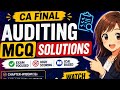 CA Final Auditing MCQ Solutions | May 2026 #cafinal #auditing #ca #caexam #mcqsolutions