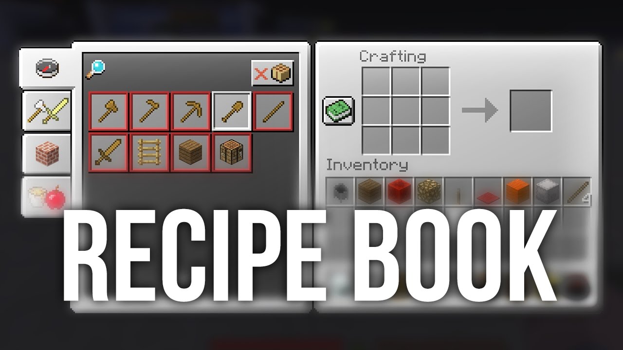 Minecraft In Game Recipe Book In Game Tutorial Youtube