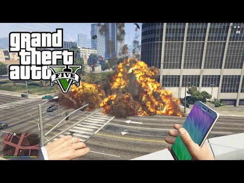 GTA 5 MOD - Samsung Galaxy Note 7 (BIGGER Bomb Explosion)