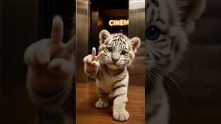 "Cara masuk anak harimau putih terlalu imut: kasih ✌️ dulu!" #cute#shorts #viral