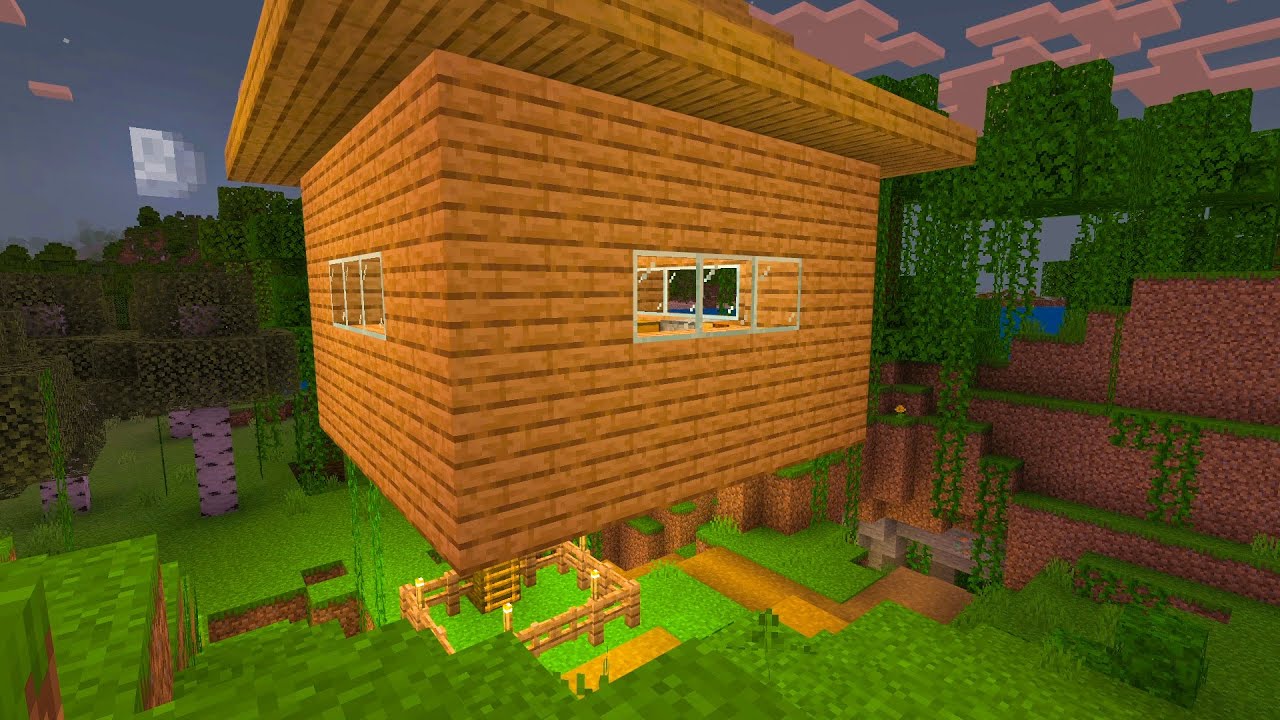 Minecraft Survival Episode 1 Build a Tree House - YouTube