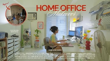 my *dream* home office — DIY painting, wfh desk setup, apartment room tour, cozy pinterest aesthetic