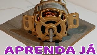COMO fazer um GERADOR de energia elétrica A partir de um MOTOR de máquina de lavar roupas ,EM casa 