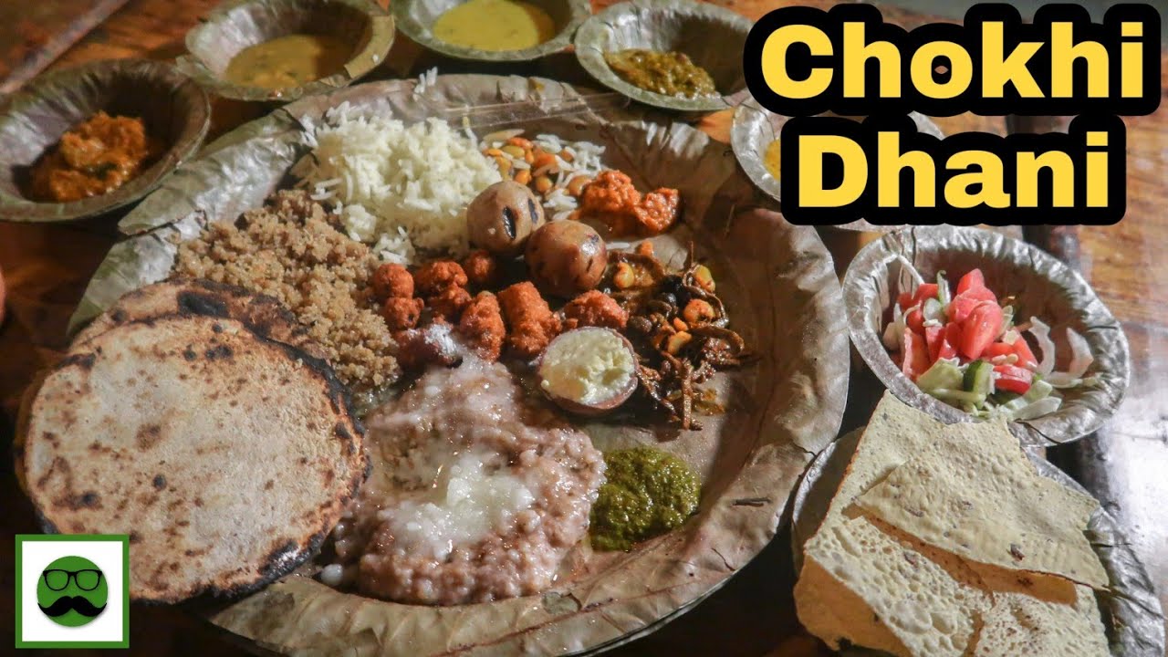 Famous Chokhi Dhani Thali in Jaipur || Best Indian Food - YouTube